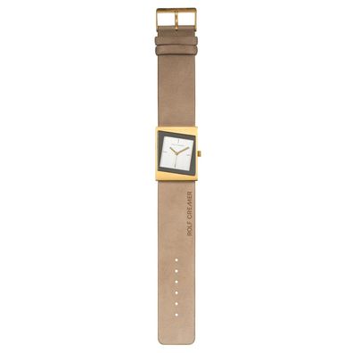 Rolf Cremer Armbanduhr Style 2 Edelstahl 500053 vergoldet mit Lederband