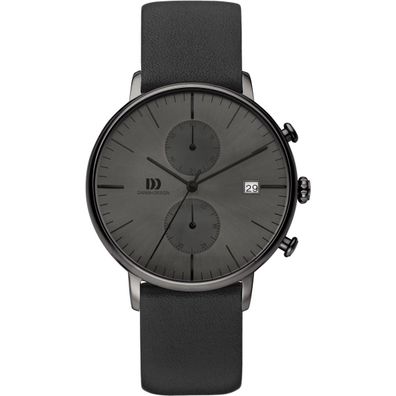 Danish Design Herrenuhr IQ16Q975 Leder, Schwarz (3314553)