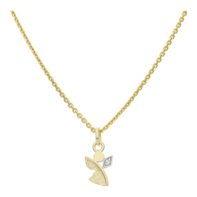 Anhänger Schutzengel Gold 333 Teil rhodiniert Cubic Zirkonia JL20-02-1421