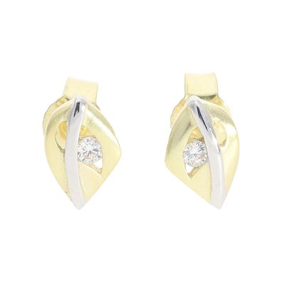 Ohrstecker Gold 333 teilrhodiniert Cubic Zirkonia JL20-06-1434 JuwelmaLux