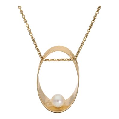 Akoyazuchtperlanhänger 585 Roségold / 333 Roségoldkette Second Hand 25326541 getragen