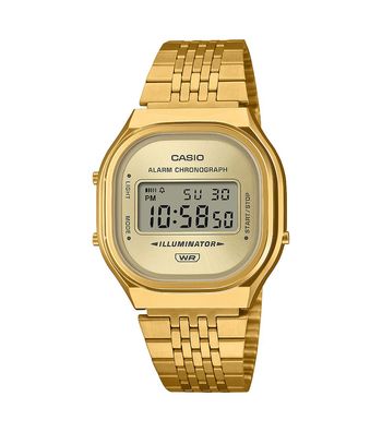 Casio Armbanduhr Edgy Collection A140WEG-9AEF Edelstahl, Resin, Gold plattiert