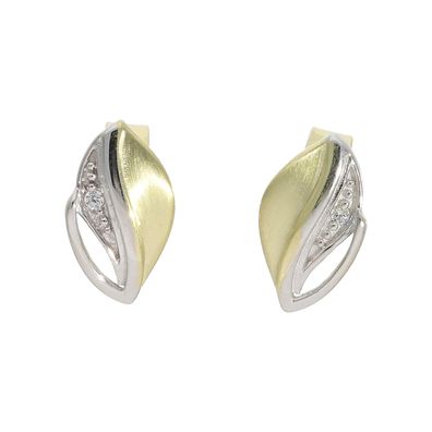Ohrstecker Damen Gold 333 teilrhodiniert Cubic Zirkonia JL20-06-1437 JuwelmaLux