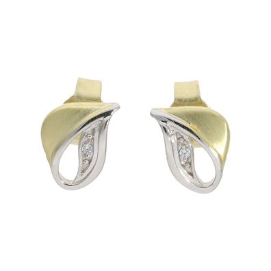Ohrstecker Gold 333 teilrhodiniert Cubic Zirkonia JL20-06-1438 JuwelmaLux