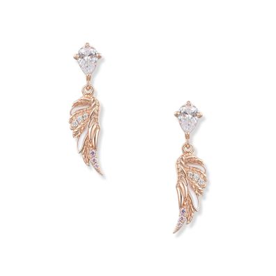 Seinerzeit Silber 925 Ohrstecker Selena Schwan SZA-2980-442 Roségold plattiert