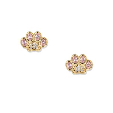 Seinerzeit Silber 925 Ohrstecker Bush Paw Pfoten SZA-2968-492 Gold plattiert