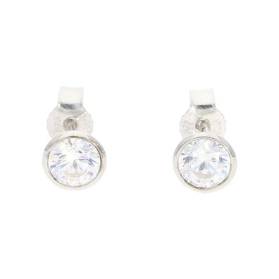 Ohrstecker Rund Zirkonia weiß Silber 925 JL20-06-1487 JuwelmaLux