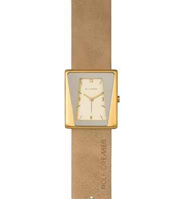 Rolf Cremer Armbanduhr Asym 509206 Edelstahl, Leder