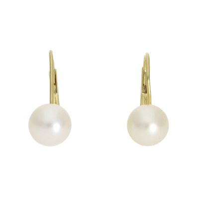 Perlen Ohrhänger Boutons Gold 585 Second Hand 25326545 getragen wie neu