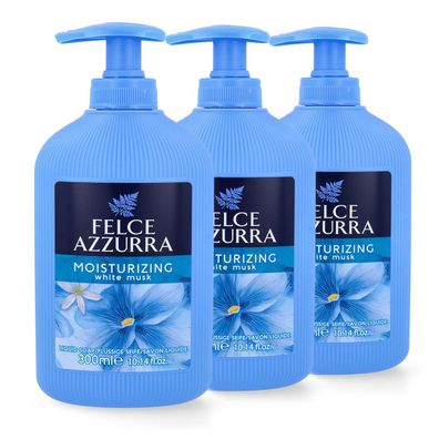 Paglieri Felce Azzurra Muschio Bianco Flüssigseife Spender 3x 300 ml