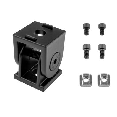 KLAK 20 - Gelenkverbinder Gelenk Winkelverbinder Nut 6 für Aluprofil 20-er schwarz