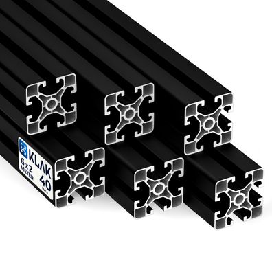 KLAK 40 - Aluprofil 6 Stück 40x40mm light 2m System-, Montage-, Konstruktionsprofi