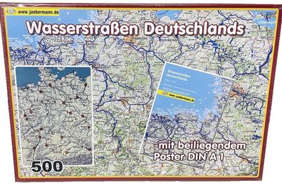 Puzzel Wasserstraßen Deutschland 500 Teile