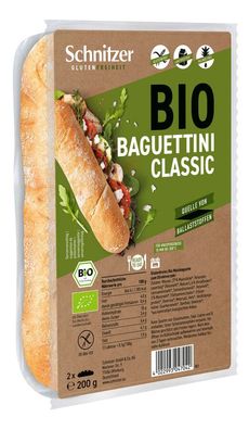 6x Schnitzer Glutenfreiheit Bio Baguettini Classic 200g