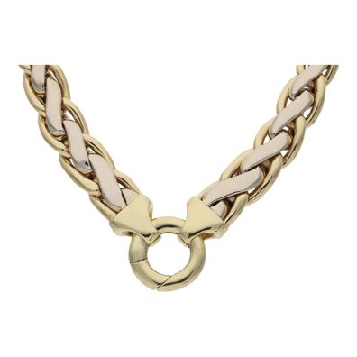 Goldkette Gold 585 Damen bicolor Second Hand wie neu 25326473 getragen