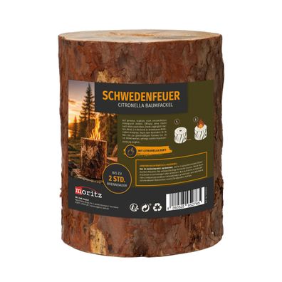 Moritz Schwedenfeuer mit Zitronella Baumfackel inkl. Anzünddocht Finnenfackel Gartenf