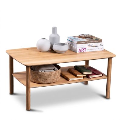 Couchtisch 100x45x60 Sofatisch Wildeiche massiv geölt #4563