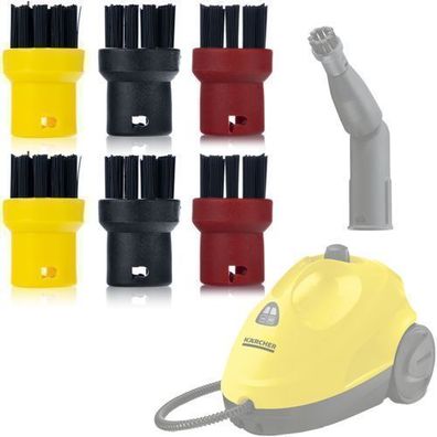 Rosfix Rundbürsten Set – Ersatz für Dampfreiniger Kärcher SC 1–5 | 6 Stück