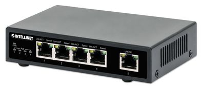 Intellinet Switch - 4 x 10/100/1000 (PoE+) + 1 x 10/100/1000 (Uplink)