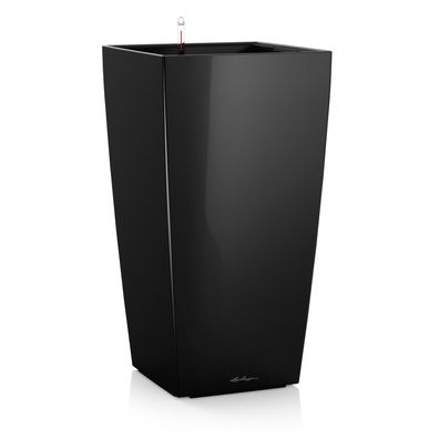 LECHUZA® Pflanzgefäße CUBICO 30 Schwarz hochglänzend All-in-One