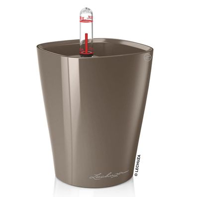 LECHUZA® Pflanzgefäße MINI-DELTINI Taupe hochglänzend All-in-One