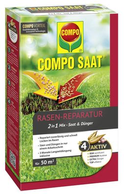 COMPO SAAT® Rasen-Reparatur Mix für 50 m² - 1,2 kg