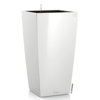 LECHUZA® Pflanzgefäße CUBICO 40 Weiß hochglänzend All-in-One