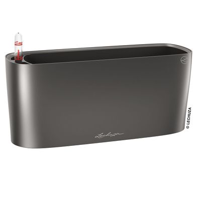 LECHUZA® Pflanzgefäße DELTA 10 Anthrazit metallic All-in-One