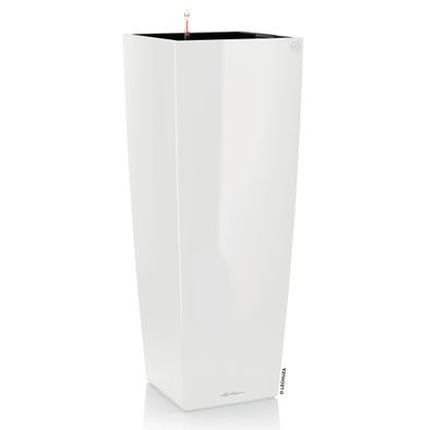 LECHUZA® Pflanzgefäße CUBICO ALTO Premium 40 Weiß hochglanz All-in-One