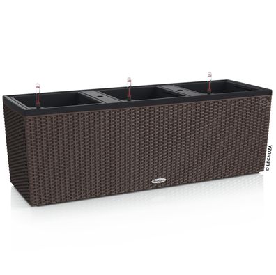 LECHUZA® Pflanzkasten TRIO Cottage 40 Mokka mit 3 Einsätzen All-in-One