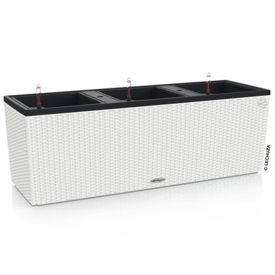 LECHUZA® Pflanzkasten TRIO Cottage 40 Weiß mit 3 Einsätzen All-in-One