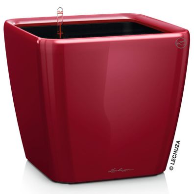 LECHUZA® Pflanzgefäße QUADRO LS 50 Scarlet rot hochglänzend All-in-One