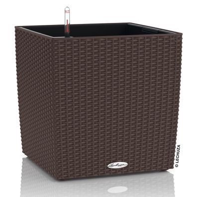 LECHUZA® Pflanzgefäße CUBE Cottage 50 Mokka All-in-One
