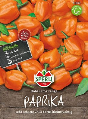 Sperli Paprika Habanero Orange - der Scharfe - Gemüsesamen