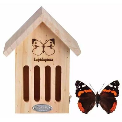 Esschert Design Schmetterlinghaus mit Silhouette - Kiefernholz