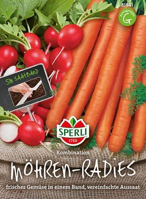 Sperli Möhren-Radies-Kombination Lange Rote Stumpfe ohne Herz 2 & Sora - Gemüsesamen