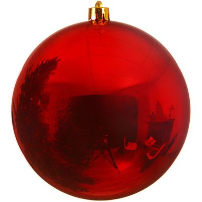 Bruchfeste Outdoor XL Weihnachtskugel Christmas Red rot Ø 20 cm aus Kunststoff