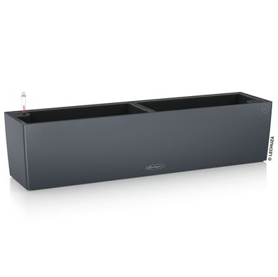LECHUZA® Blumenkasten Balconera Color 80 Schiefergrau All-in-One