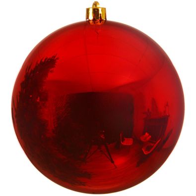 Bruchfeste Outdoor L Weihnachtskugel Christmas Red rot Ø 14 cm aus Kunststoff
