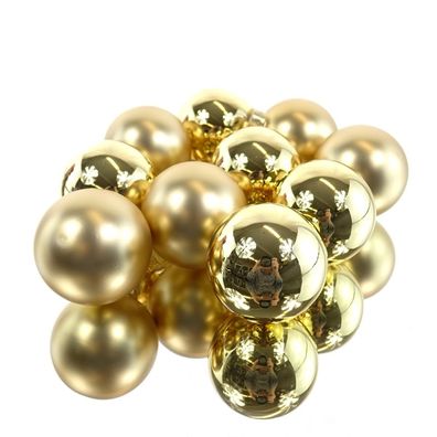 Christbaumkugeln Light Gold 5 x glänzend & 5 x matt Ø 6 cm aus Glas - 10er Set