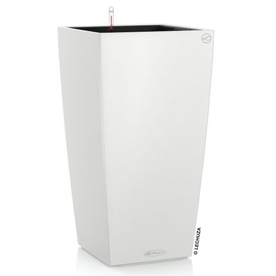 LECHUZA® Pflanzgefäße CUBICO Color 40 Weiß seidenmatt All-in-One