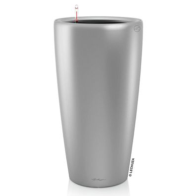 LECHUZA® Pflanzgefäße RONDO Premium 40 Silber metallic All-in-One