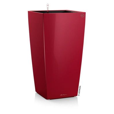LECHUZA® Pflanzgefäße CUBICO 22 Scarlet rot hochglänzend All-in-One
