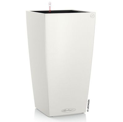 LECHUZA® Pflanzsäule CUBICO Color 22 Weiß seidenmatt All-in-One