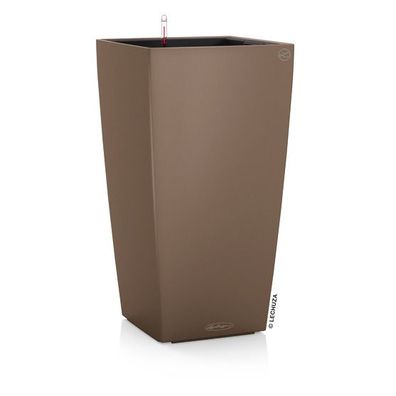 LECHUZA® Pflanzgefäße CUBICO Color 40 Muskat braun seidenmatt All-in-One