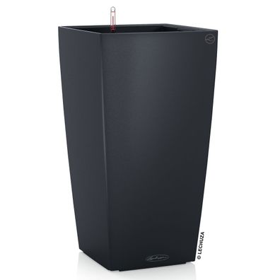 LECHUZA® Pflanzgefäße CUBICO Color 40 Schiefergrau seidenmatt All-in-One