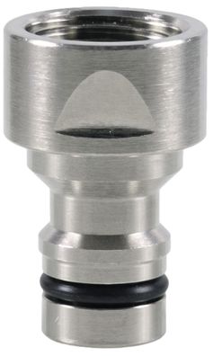 GEKA® plus Wasser - Hahnstecker mit 1 Zoll Innengewinde Messing vernickelt EAN 401593