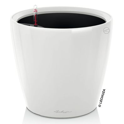 LECHUZA® Pflanzgefäße Classico Premium LS 35 Weiß hochglänzend All-in-One