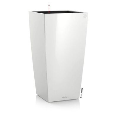LECHUZA® Pflanzgefäße CUBICO 30 Weiß hochglänzend All-in-One