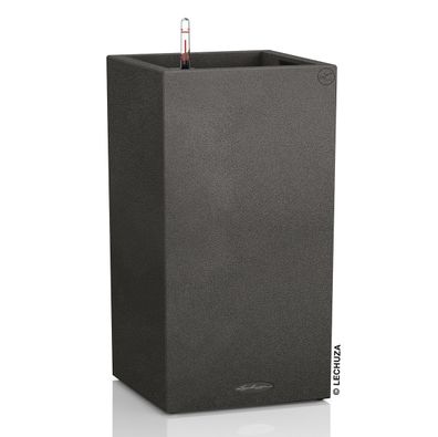 LECHUZA® Pflanzgefäße CANTO Stone High 30 Graphitschwarz All-in-One